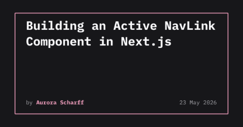 Next.js에서 Active NavLink 컴포넌트 만들기