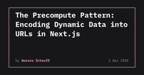 Next.js에서 동적 데이터를 URL에 인코딩하는 Precompute 패턴